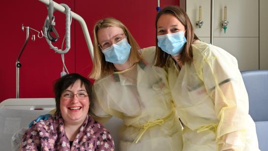 Patiente Tine en verpleegkundigen Oncologie