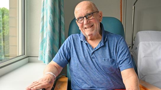 Patiënt Paul herstelt van septische shock op afdeling Gastro-enterologie
