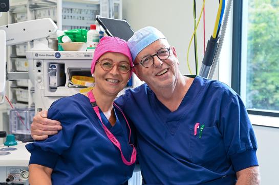 OK-verpleegkundigen Peter en Veerle zijn ook mentor van de studenten in het Operatiekwartier