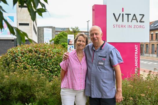 Logistiek assistent Tony Cardiologie en vrijwilligster Viviane PAAZ